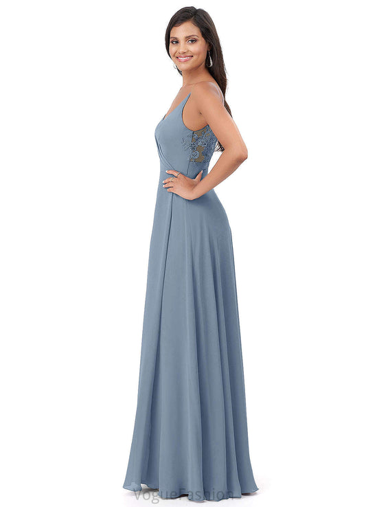 Angelique A-Line/Princess Floor Length Sleeveless Natural Waist Scoop Bridesmaid Dresses