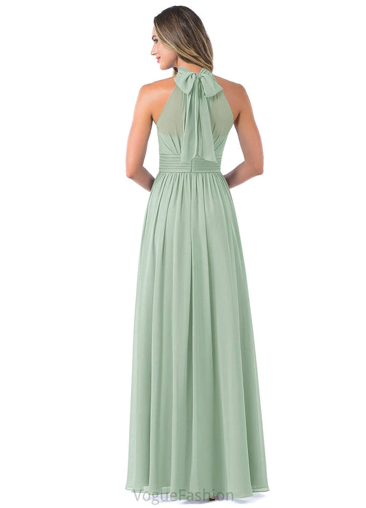 Isabel Scoop Floor Length A-Line/Princess Natural Waist Sleeveless Bridesmaid Dresses