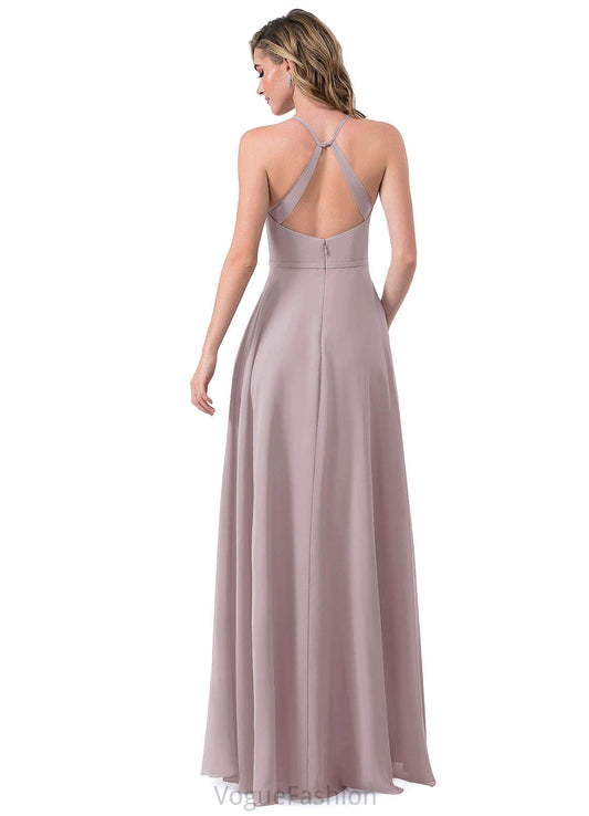Morgan A-Line/Princess Sleeveless Floor Length Natural Waist V-Neck Bridesmaid Dresses