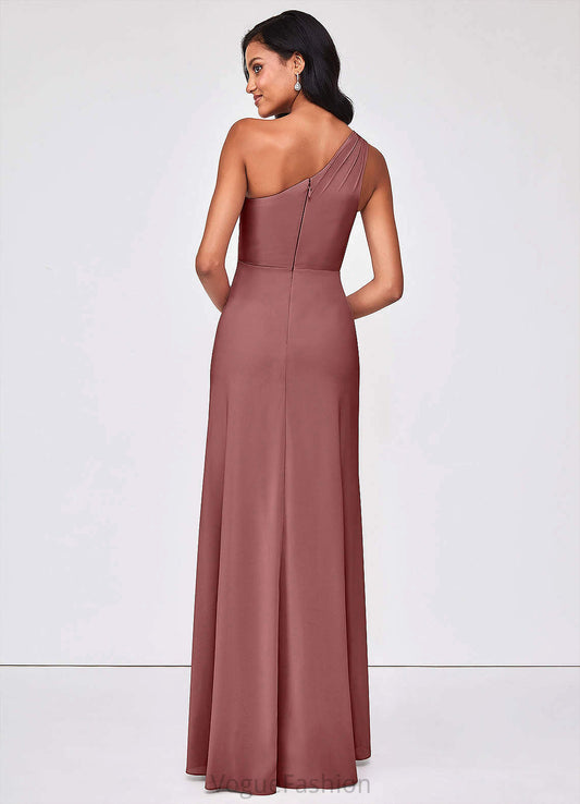 Kyleigh Floor Length Sleeveless Natural Waist A-Line/Princess Spaghetti Staps Bridesmaid Dresses