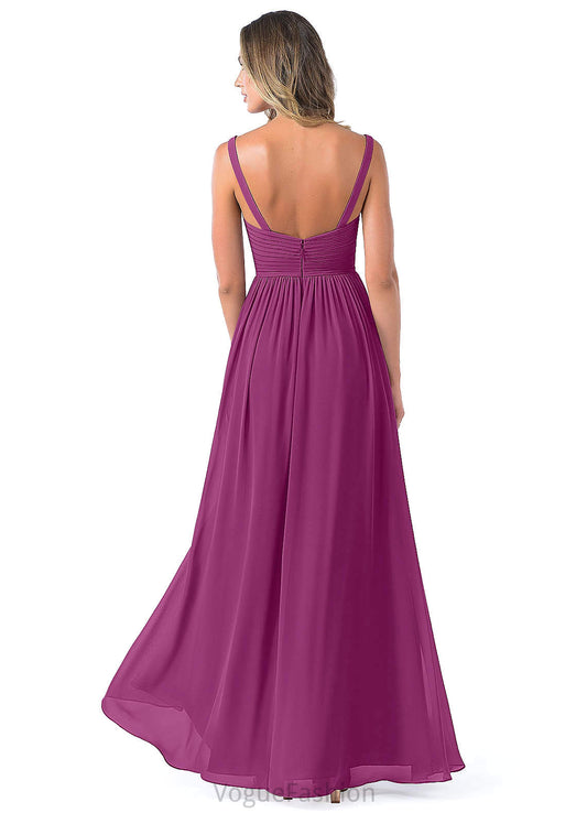 Philippa Floor Length Short Sleeves Sheath/Column Natural Waist Scoop Spandex Bridesmaid Dresses