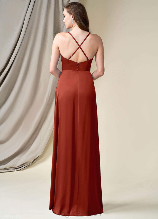 Danielle Spaghetti Staps A-Line/Princess Empire Waist Floor Length Sleeveless Bridesmaid Dresses