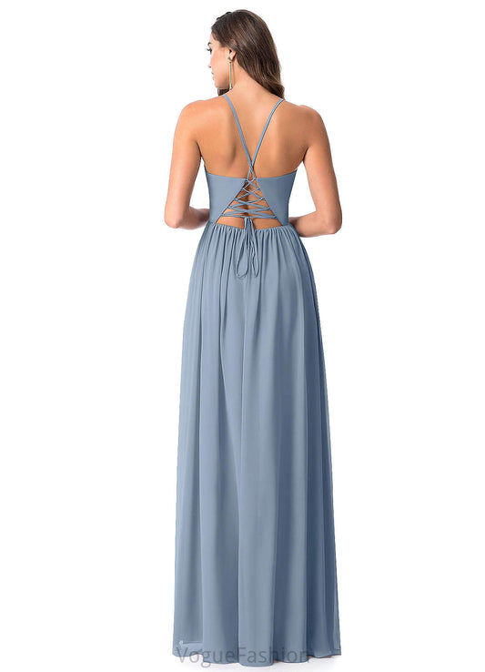 Jaylah Floor Length Sleeveless A-Line/Princess Spaghetti Staps Natural Waist Bridesmaid Dresses
