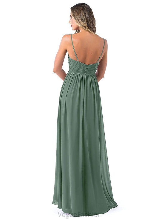 Cassandra Floor Length Halter A-Line/Princess Sleeveless Natural Waist Bridesmaid Dresses