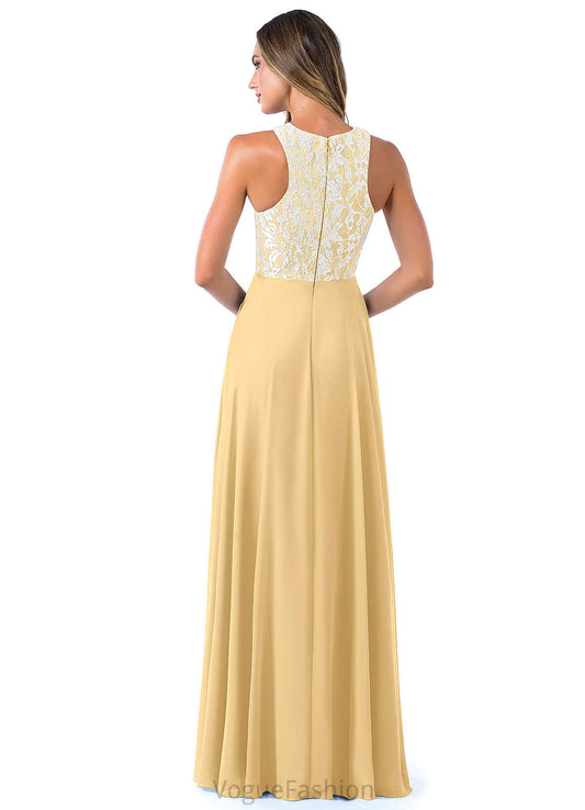 Kailey Natural Waist Sleeveless Floor Length A-Line/Princess Spaghetti Staps Bridesmaid Dresses