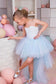 2024 Sweetheart A Line Flower Girl Dresses Tulle & Lace Asymmetrical