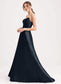 Madilyn Natural Waist Sleeveless Floor Length V-Neck A-Line/Princess Bridesmaid Dresses