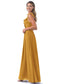 Essence Natural Waist Floor Length Spaghetti Staps Trumpet/Mermaid Sleeveless Bridesmaid Dresses