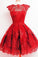 Bateau Homecoming Dresses A Line Tulle With Applique