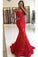 Mermaid Spaghetti Straps Tulle With Applique Sweep Train Prom Dresses