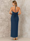 Amina Halter Natural Waist Sleeveless A-Line/Princess Floor Length Bridesmaid Dresses