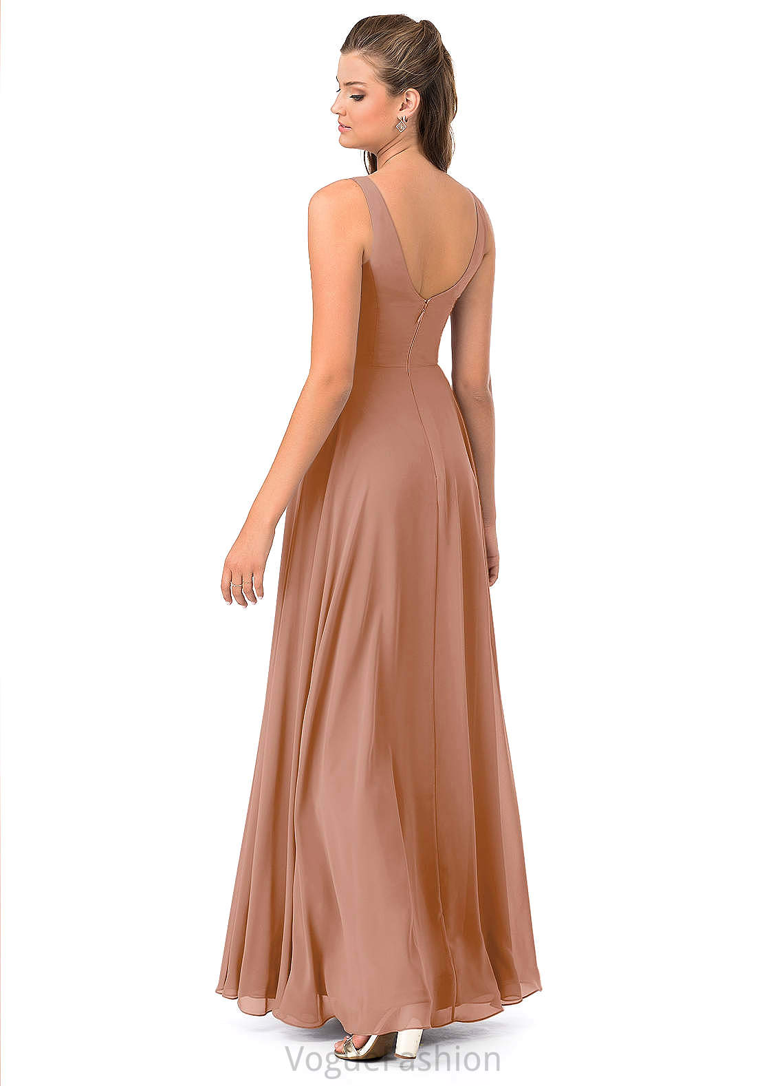 Ellen One Shoulder Floor Length Velvet Sleeveless Natural Waist Trumpet/Mermaid Bridesmaid Dresses