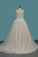 A Line Sweetheart Tulle With Applique Court Train Wedding Dresses