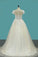Scoop Short Sleeve With Applique Tulle Court Train Wedding Dresses