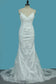 Spaghetti Straps Mermaid Wedding Dresses Tulle With Beads&Appliques Open Back