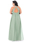 Whitney Scoop A-Line/Princess Natural Waist Sleeveless Floor Length Bridesmaid Dresses