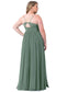 Liz Natural Waist Spaghetti Staps Floor Length Sleeveless A-Line/Princess Bridesmaid Dresses
