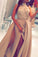 High Neck Satin Mermaid Prom Dresses With Beads Sweep Train