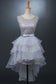 New Arrival Scoop Organza & Lace With Sash A Line Homecoming Dresses