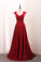 Satin Straps Prom Dresses A Line With Applique And Beads Open Back