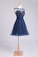 Homecoming Dresses A Line Scoop Short/Mini With Beading&Sequins