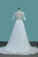 Wedding Dresses A Line Scoop With Sash And Handmade Flower Court Train