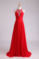 Scoop A-Line/Princess Prom Dresses With Beads And Ruffles Chiffon