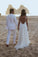 Backless Lace Open Back Sweetheart A-Line White Chiffon Sleeveless Beach Wedding Dresses JS981