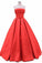 New Arrival Strapless Prom Dresses A Line Satin With Sash