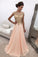 Chiffon Prom Dresses A Line Scoop With Applique Sweep Train