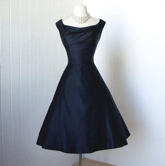1950S Vintage Dress Navy Homecoming Dresses Mikayla Blue Gowns Mini Short