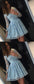 Homecoming Dresses Dayanara Lace A-Line V-Neck Long Sleeves CD2563