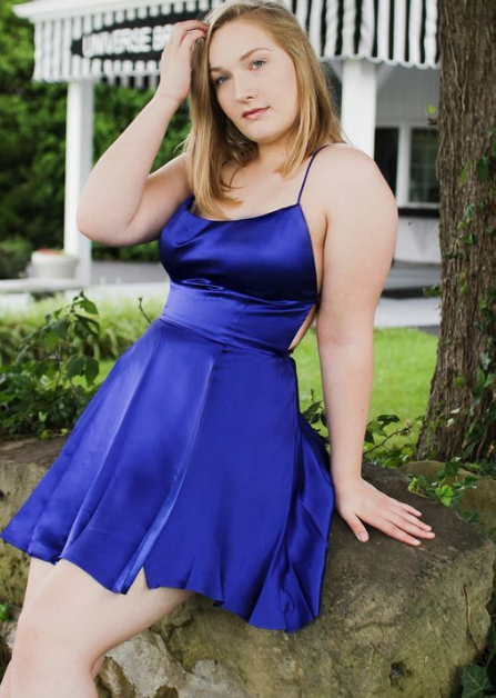 Plus Size For Teen Cheap Hoco Dress Royal Blue Homecoming Dresses Teresa CD2934