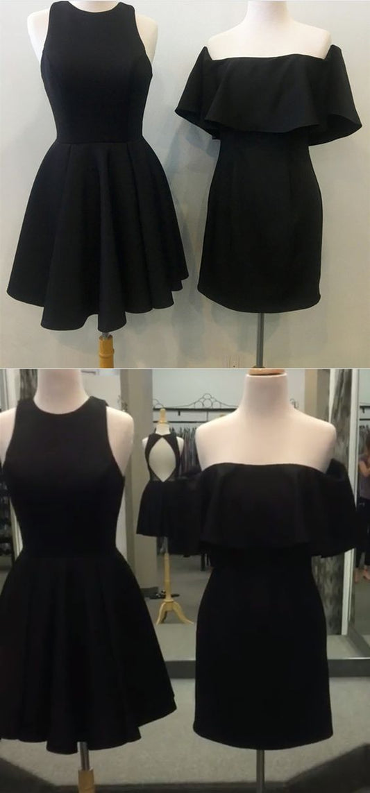 Short Black Party Dress Cute Dress Short Dress Gemma Homecoming Dresses Cocktail Short Black CD3574