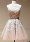 Cute Lainey Lace Homecoming Dresses Tulle Short Dress CD4126