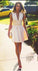 Sexy Sleeveless Deep Homecoming Dresses Leslie V-Neck High Waist Dress CD416
