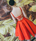 Beautiful Red Short Party Dress Backless Satin Tia Homecoming Dresses CD9212