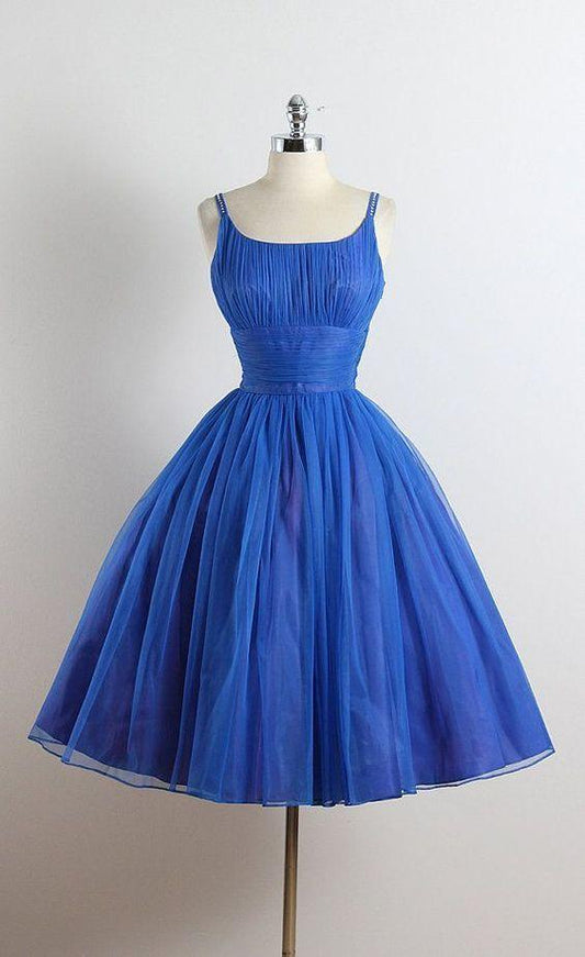 Vintage Cocktail Ryleigh Homecoming Dresses Style A -Line Sleeves Tulle Knee Length Dresses CD9246