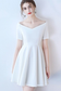 Solid Color V-Neck Short Sleeves Homecoming Dresses Ashlynn A-Line CD967