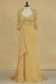 Mother Of The Bride Dresses Mid-Length Sleeves Chiffon With Applique Sweep Train