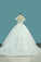 Luxurious Satin Ball Gown Off The Shoulder Wedding Dress  With Appliques And Beads