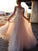 Short Sweep/Brush Bateau Train Sleeves Applique A-Line/Princess Tulle Wedding Dresses