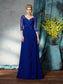 of Sequin A-Line/Princess Long Sleeves Chiffon Mother 3/4 V-neck the Bride Dresses