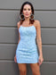 Sleeveless Spaghetti Sheath/Column Straps Applique Lace Short/Mini Homecoming Dresses