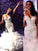 Sweep/Brush Organza Train Trumpet/Mermaid Sleeveless Straps Wedding Dresses
