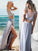 Lace A-Line/Princess Sleeveless Satin Jewel Floor-Length Two Piece Dresses