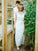 Chiffon Ruffles Scoop Sheath/Column Sleeves Short Floor-Length Wedding Dresses