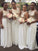 Scoop Sleeveless Paillette A-Line/Princess Floor-Length Chiffon Bridesmaid Dresses