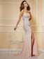Sleeveless Strapless A-Line/Princess Beading Long Chiffon Dresses