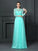 Lace Long Bateau A-Line/Princess Elastic 3/4 Sleeves Woven Satin Dresses